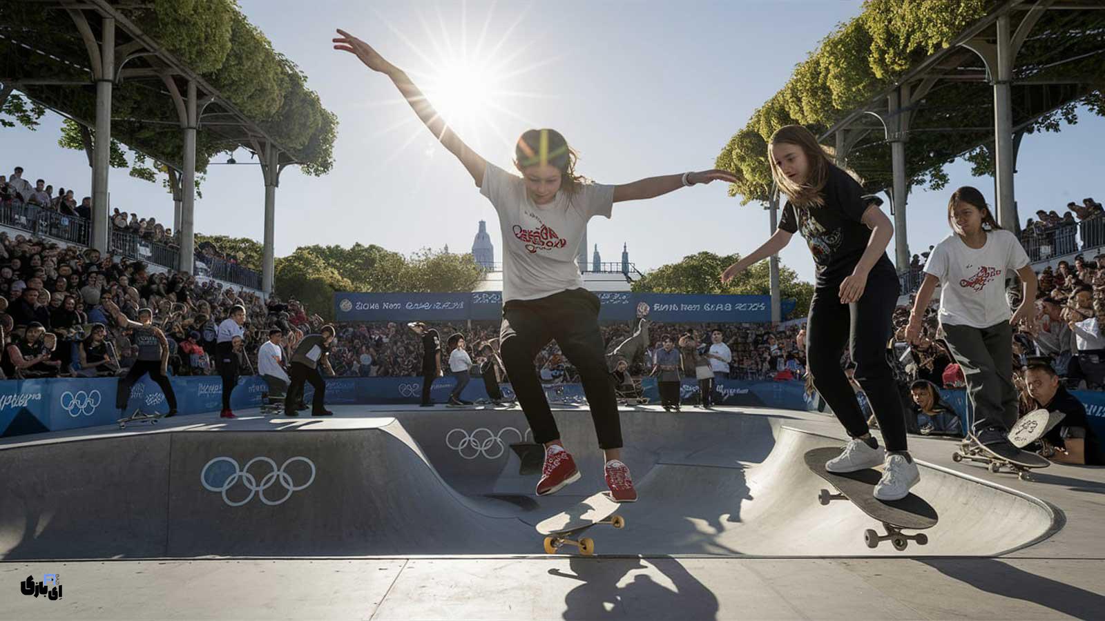 مدال طلای اسکیتبوردینگ در بازیهای المپیک (Skateboarding Olympics) بر گردن دختر نوجوان ژاپنی 6 رقابت دختران نوجوان بر سر طلای المپیک رشته اسکوربوردینگ-اسکیت بوردینگ در بازی های المپیک (Skateboarding Olympics)