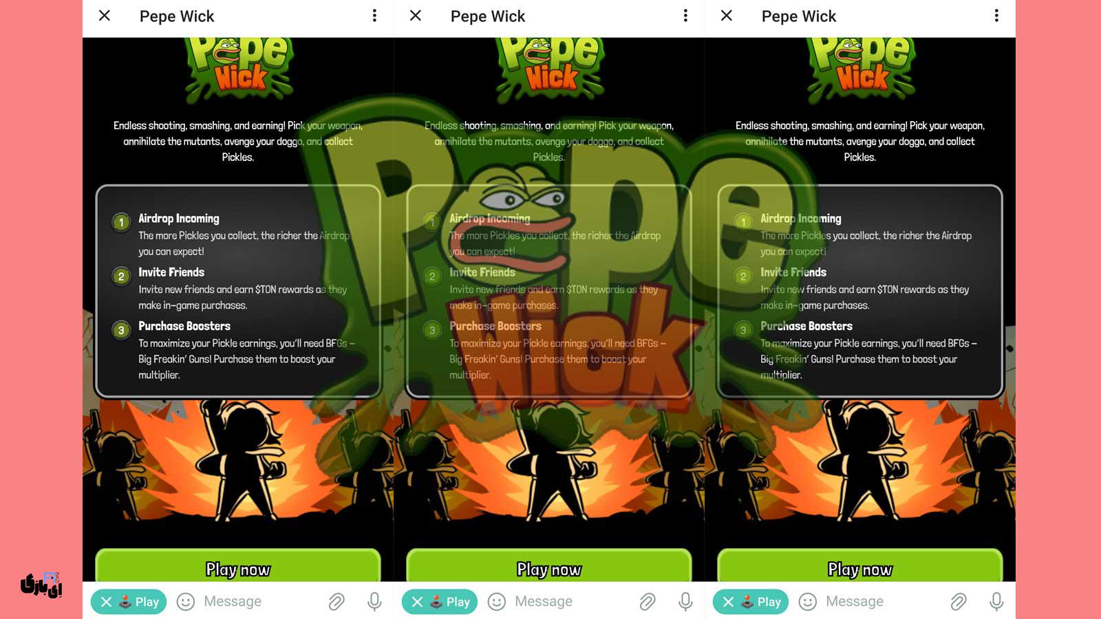 یک بازی، یک سرمایه گذاری! معرفی بازی تلگرامی پپه ویک (Pepe Wick) 4 فتح بازی تلگرامی پپه ویک (Pepe Wick) : راهنمای گام به گام ورود به بازی و کسب امتیاز