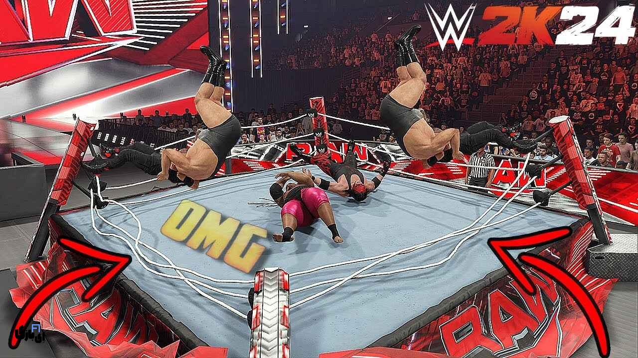 WWE 2K24: بهترین بازی چند نفره مبازه ای 3 WWE 2K24 کشتی بگیر
