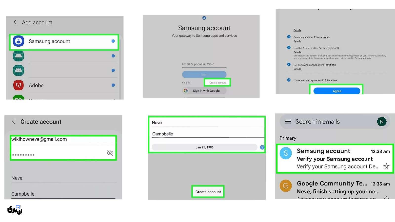 آموزش تصویری ساخت اکانت سامسونگ در 2 روش ساده 6 ساخت اکانت از وبسایت سامسونگ