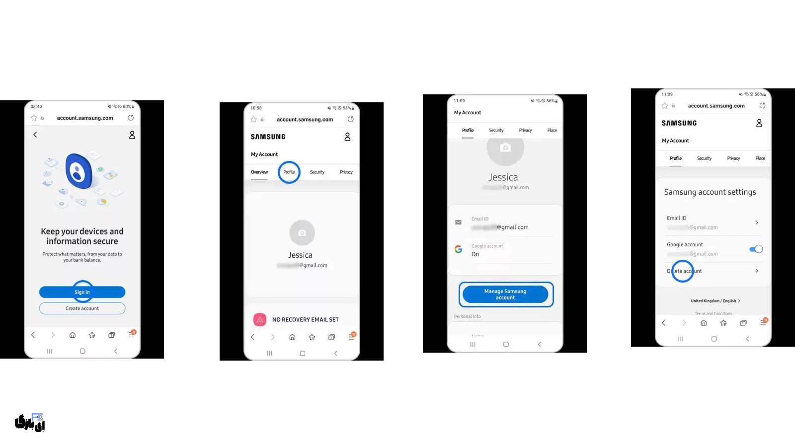 آموزش تصویری ساخت اکانت سامسونگ در 2 روش ساده 8 ساخت حساب کاربری سامسونگ