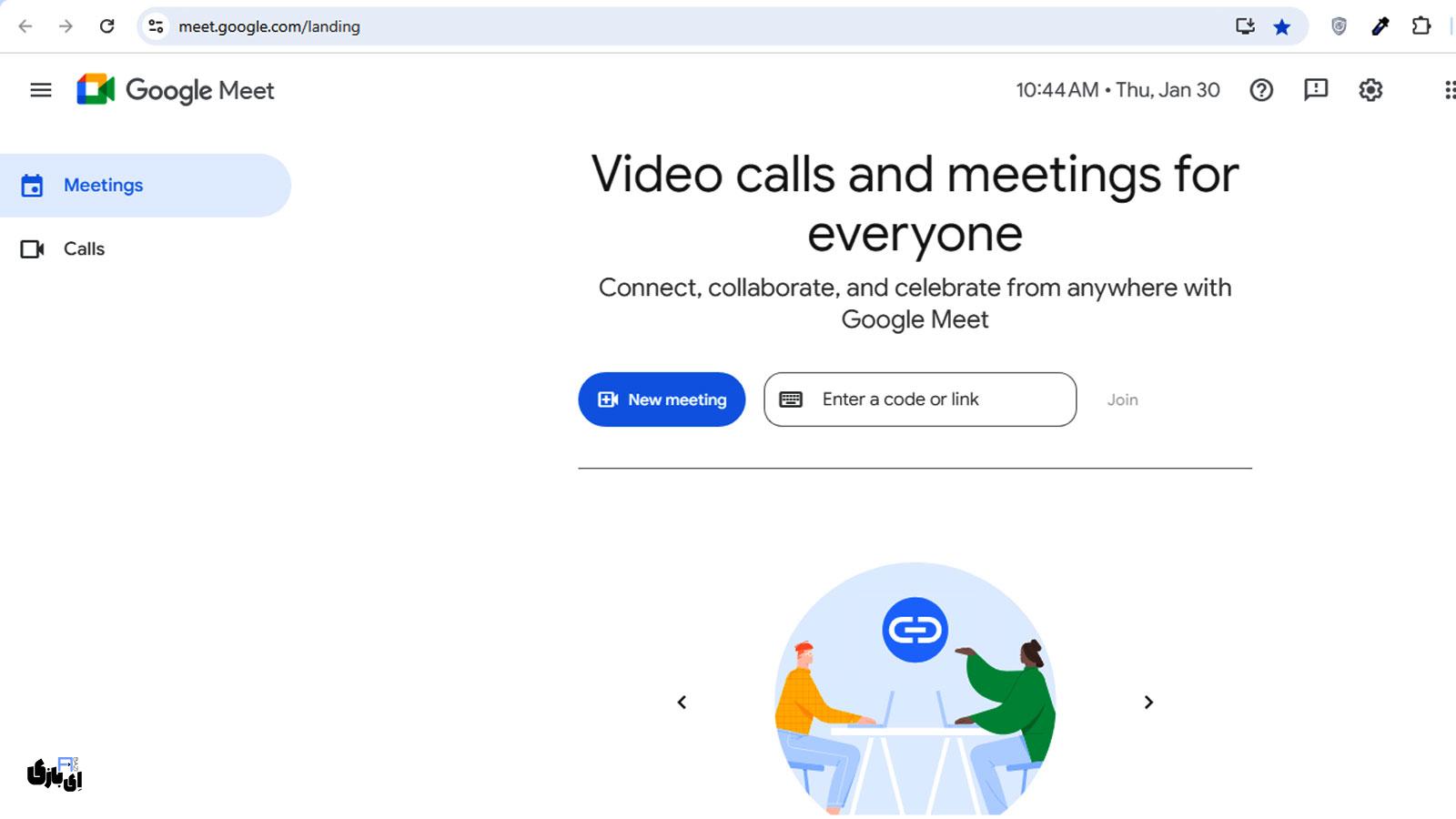 دانلود و نصب گوگل میت (Google Meet) | راهنمای کامل + لینک مستقیم برای اندروید، ios و ویندوز 2 نحوه ورود به گوگل میت (Google Meet) از طریق مرورگر