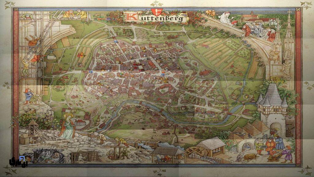 نقشه کامل بازی Kingdom Come Deliverance 2: راهنمای جامع و بررسی تمام مناطق و شهر ها 8 نقشه شهر kuttenberg بازی Kingdom Come Deliverance 2