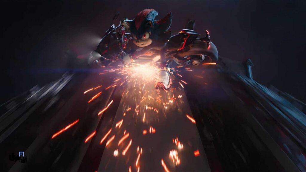 سرنوشت شدو در سونیک خارپشت ۳: آیا او واقعاً مرده است؟ 4 shadow doing the akira drift in sonic the hedgehog 3