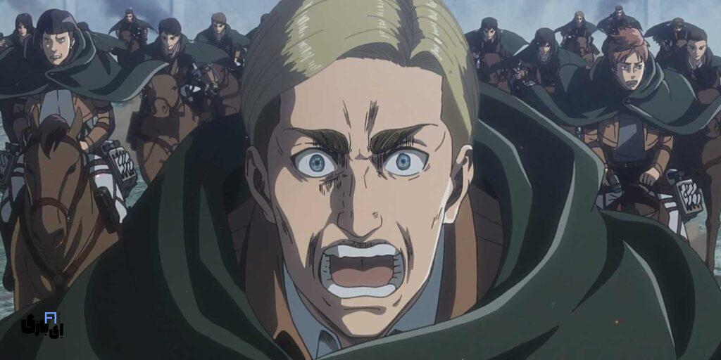 ۱۰ تا از شخصیتهای محبوب انیمه که هیچوقت فراموش نمیشوند 20 erwin smith attack on titan anime