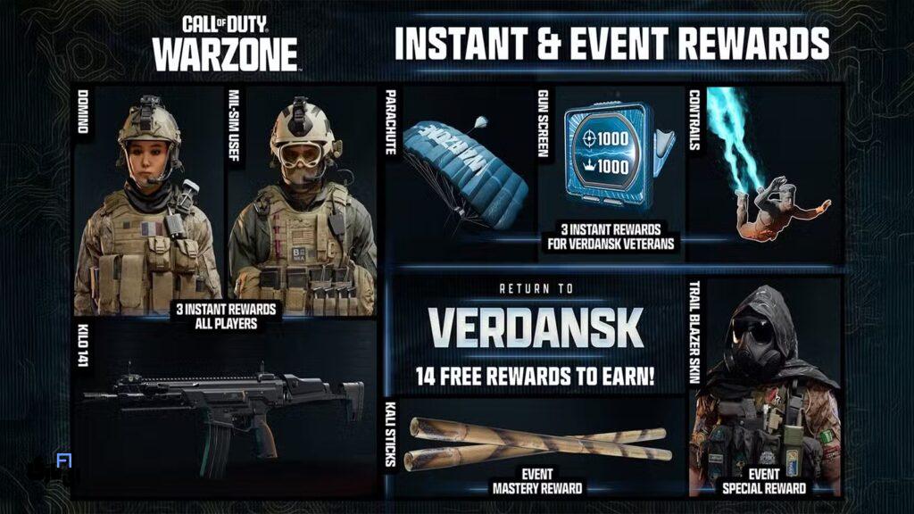 Call of Duty: Warzone – تمام جوایز رویداد بازگشت به Verdansk 2 تمام جوایز رویداد بازگشت به Verdansk