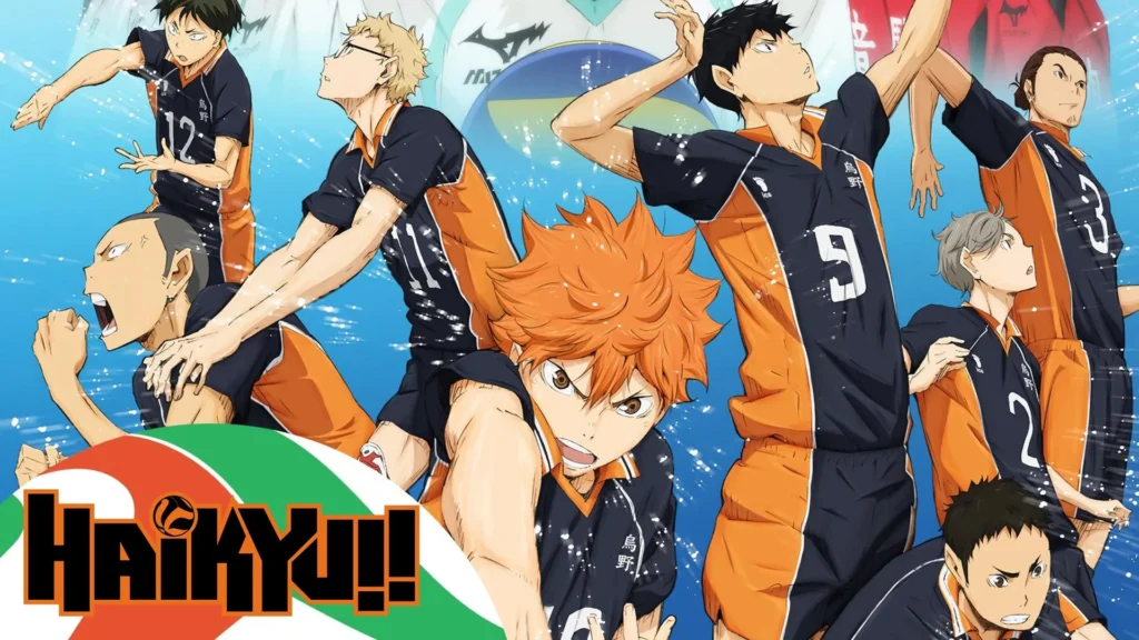 معرفی بهترین انیمههای ورزشی تاریخ برای عاشقان رقابت و انگیزه 1 2023 6 haikyu players jumpping in air 66cc7d102b5676090d02ba1d