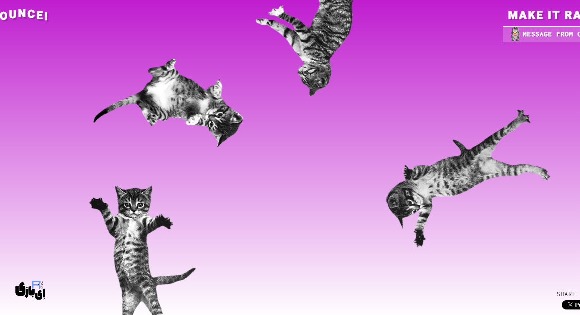 15 تا از عجیب ترین و جالب ترین سایت های جهان که باورتان نمیشود واقعیاند! 27 عجیب ترین و جالب ترین سایتCat Bounce