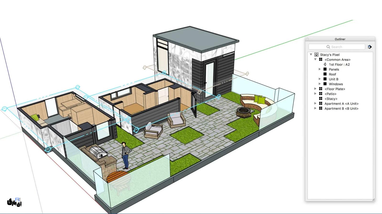 نرم افزار اسکچاپ (SketchUp): راهنمای جامع مدلسازی سهبعدی و مشاهده پروژهها 1 نرم افزار اسکچاپ در دسکتاپ