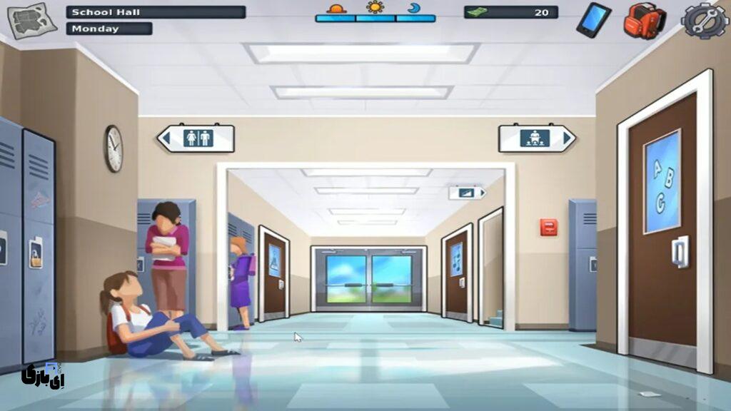 معرفی کامل مکان ها در بازی سامرتایم ساگا (Summertime Saga) 36 مدرسه (School) بازی سامرتایم ساگا