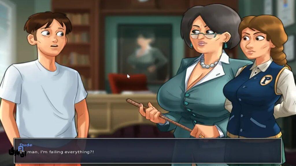 راهنمای کامل روز اول در مدرسه – سامرتایم (Summertime Saga) 12 دفتر مدیر مدرسه (Principal's Office) سامرتایم ساگا (Summertime Saga)