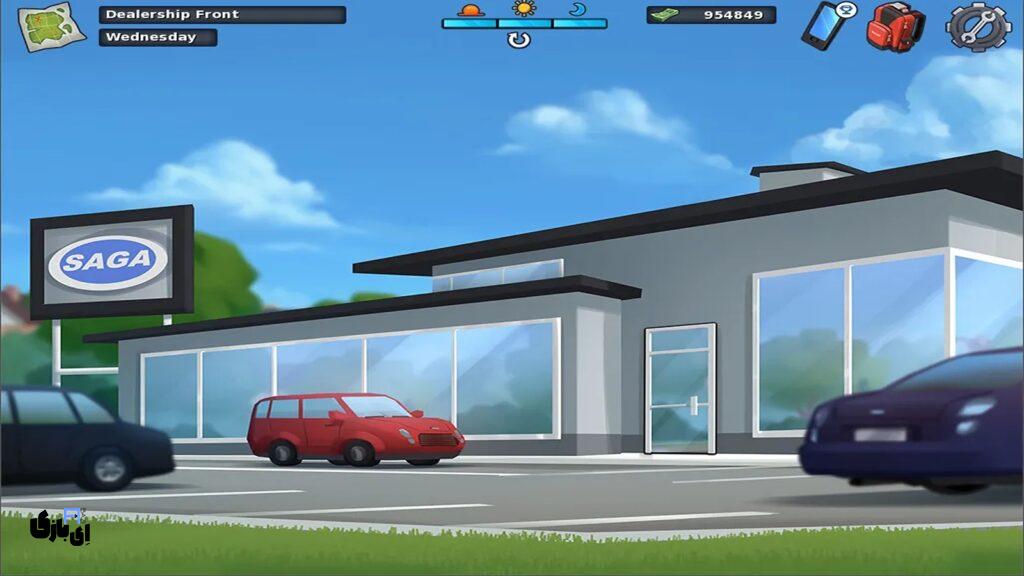 معرفی کامل مکان ها در بازی سامرتایم ساگا (Summertime Saga) 46 نمایشگاه خودرو (Car Dealership) بازی سامرتایم ساگا