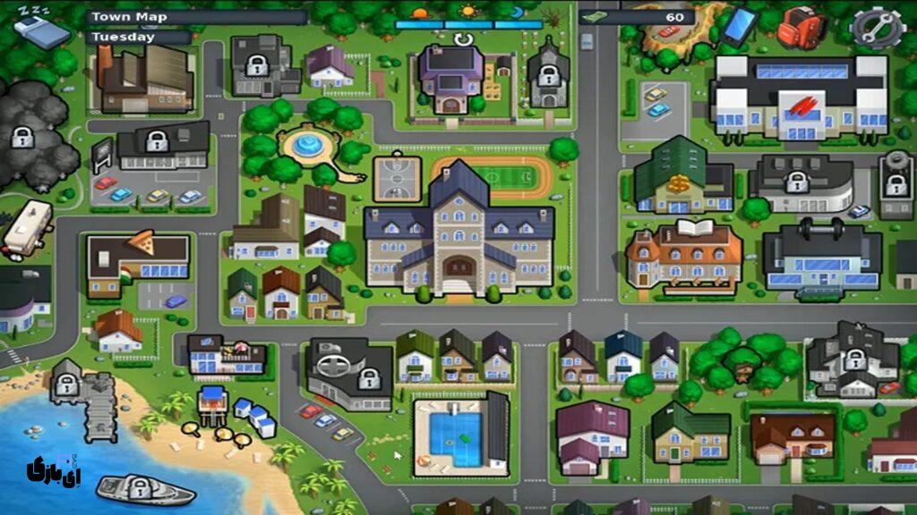 راهنمای کامل روز اول در مدرسه – سامرتایم (Summertime Saga) 19 نقشه سامرتایم ساگا (Summertime Saga)