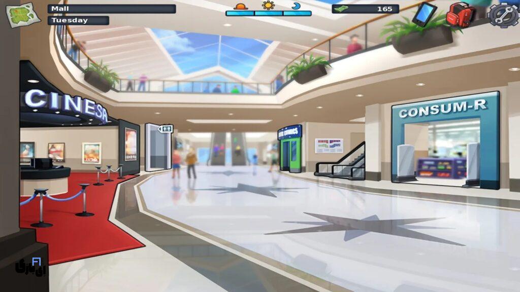 معرفی کامل مکان ها در بازی سامرتایم ساگا (Summertime Saga) 52 مرکز خرید (Mall) بازی سامرتایم ساگا