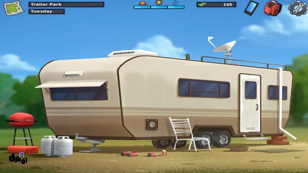 معرفی کامل مکان ها در بازی سامرتایم ساگا (Summertime Saga) 44 پارک کاروانها (Trailer Park) بازی سامرتایم ساگا