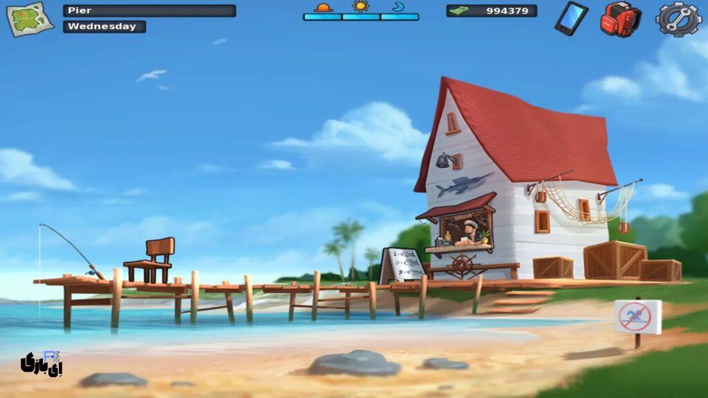 معرفی کامل مکان ها در بازی سامرتایم ساگا (Summertime Saga) 40 اسکله (Pier) بازی سامرتایم ساگا