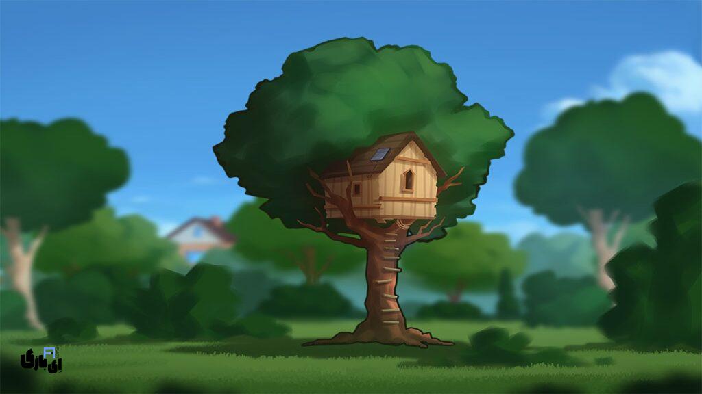 معرفی کامل مکان ها در بازی سامرتایم ساگا (Summertime Saga) 61 خانه درختی – خانه درختی (Treehouse) در بازی سامرتایم ساگا