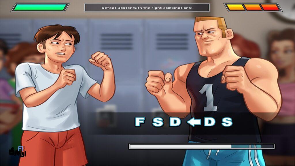 تمام مینی گیم ها Minigames در بازی سامرتایم ساگا 41 مبارزه با Dexter (Dexter fight minigame) در بازی سامرتایم ساگا Summertime Saga