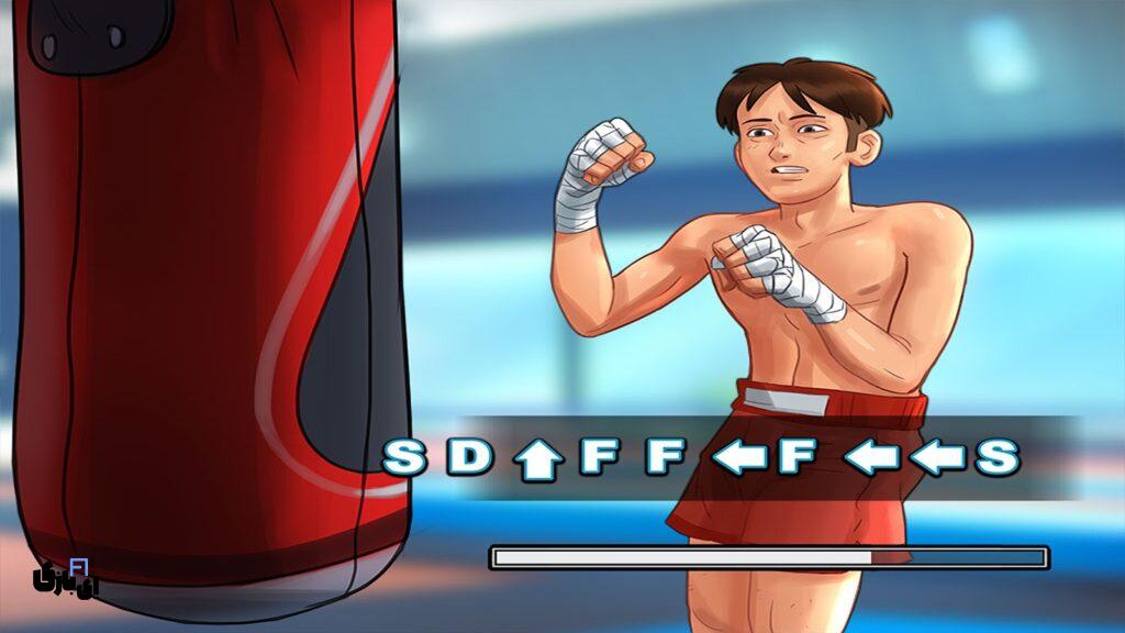 تمام مینی گیم ها Minigames در بازی سامرتایم ساگا 31 چابکی (Dexterity) — Muay Thai minigame در بازی سامرتایم ساگا Summertime Saga
