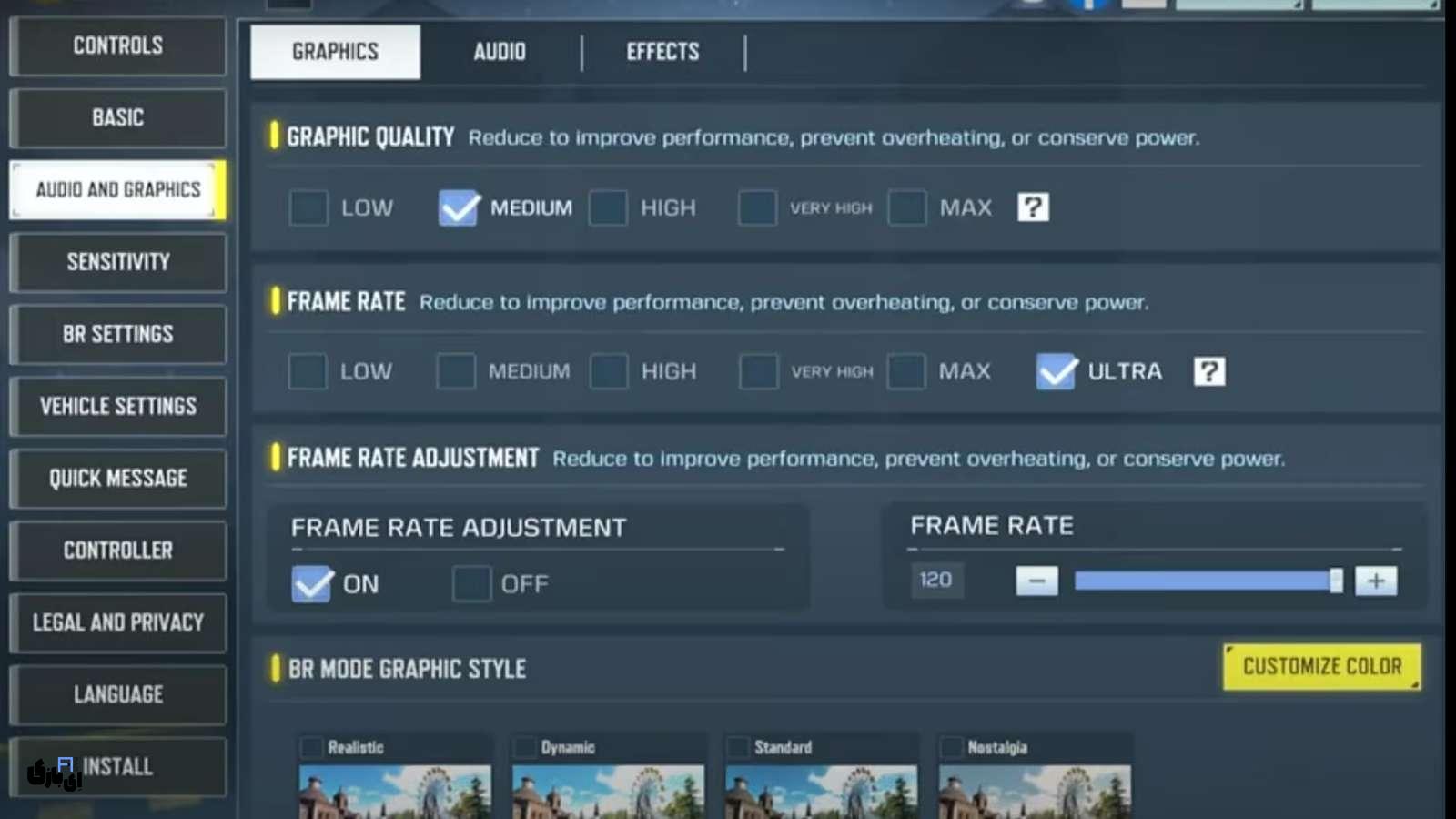 بهترین تنظیمات چرخش صفحه کالاف موبایل 3 بهترین تنظیمات چرخش صفحه کالاف موبایل