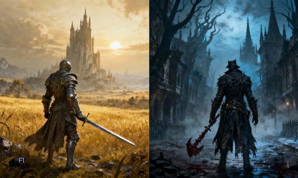 از یارنام تا سرزمینهای بینابین؛ سفری از Bloodborne تا Elden Ring 7 مقایسه Elden Ring و Bloodborne-Elden Ring و Bloodborne-Elden Ring یا Bloodborne-Elden Ring vs Bloodborne-مقایسه داستان Elden Ring و Bloodborne-مقایسه گیمپلی Elden Ring و Bloodborne-مقایسه گرافیک Elden Ring و Bloodborne-مقایسه درجه سختی و چالشهای بازی Elden Ring و Bloodborne