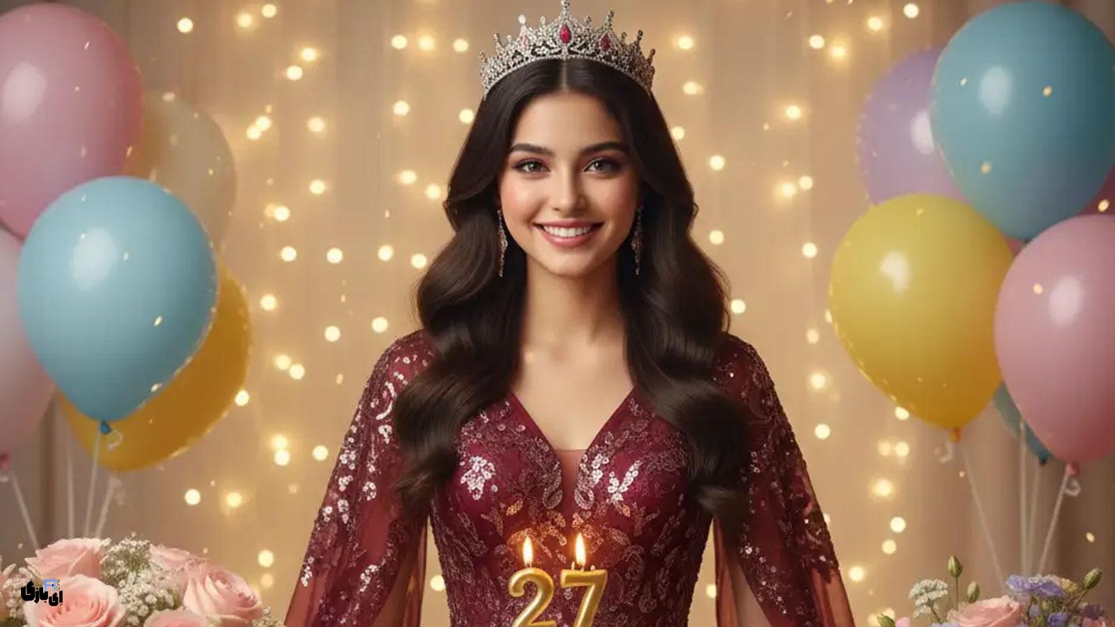 بهترین پرامپت های ادیت عکس تولد با هوش مصنوعی جمینای 12 رویای افسانهای زرشکی (Burgundy Fairytale Dream)