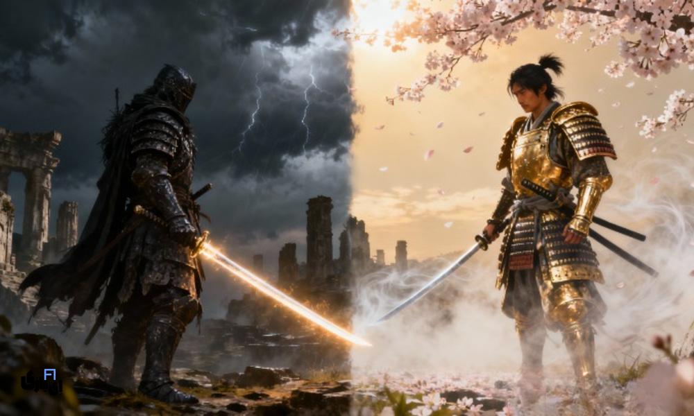 از فئودال ژاپن تا سرزمین تار؛ مقایسه دنیای باز Ghost of Tsushima و Elden Ring 4 مقایسه الدن رینگ و گوست اف سوشیما-مقایسه داستان الدن رینگ و گوست اف سوشیما-مقایسه گیمپلی بازیهای Elden Ring و Ghost of Tsushima-مقایسه گرافیک بازیهای Elden Ring و Ghost of Tsushima-نقد و بررسی Elden Ring و نقد و بررسی Ghost of Tsushima-تفاوت Elden Ring و Ghost of Tsushima