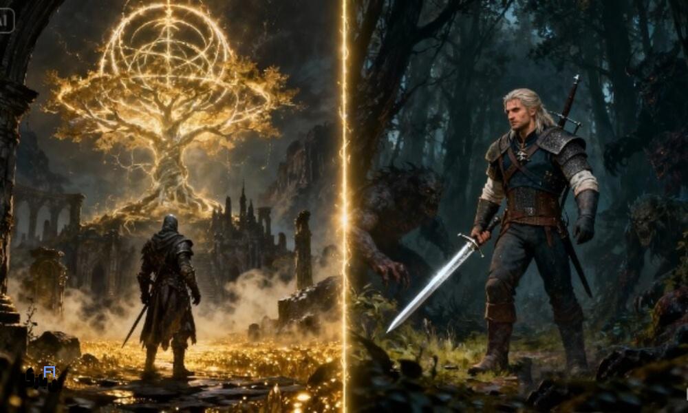 مقایسه Elden Ring و The Witcher 3 | کدام بازی برتر است؟ 6 مقایسه الدن رینگ و ویچر-الدن رینگ یا ویچر-مقایسه Elden Ring و Witcher 3-نقد و بررسی الدن رینگ و ویچر ۳-مقایسه داستانی الدن رینگ و ویچر-مقایسه گیمپلی ویچر و الدن رینگ-مقایسه گرافیک الدن رینگ و ویچر ۳
