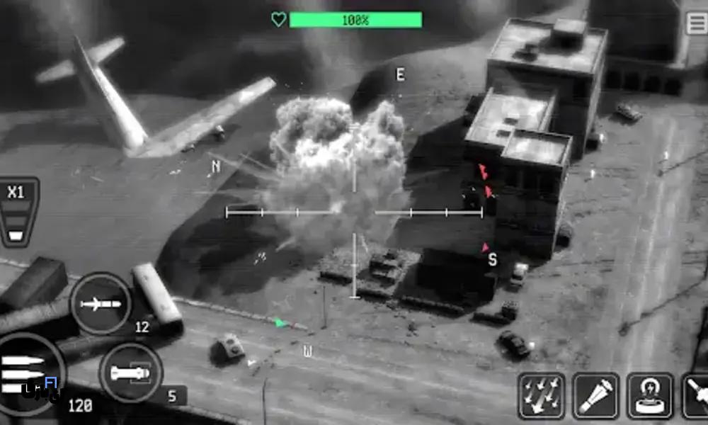 دانلود بازی مود شده War Drone – نبردهای هوایی در سطح کنسول 4 war drone 3d shooting games screenshot 4 ezgif.com resize