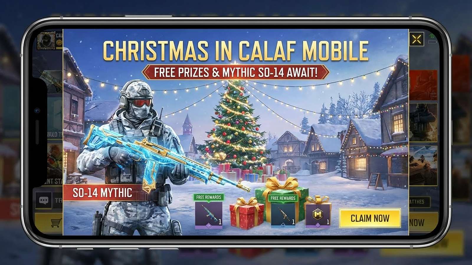 کریسمس کالاف موبایل: جایزههای رایگان و اسلحه Mythic SO-14 منتظرته! 4 کریسمس کالاف موبایل