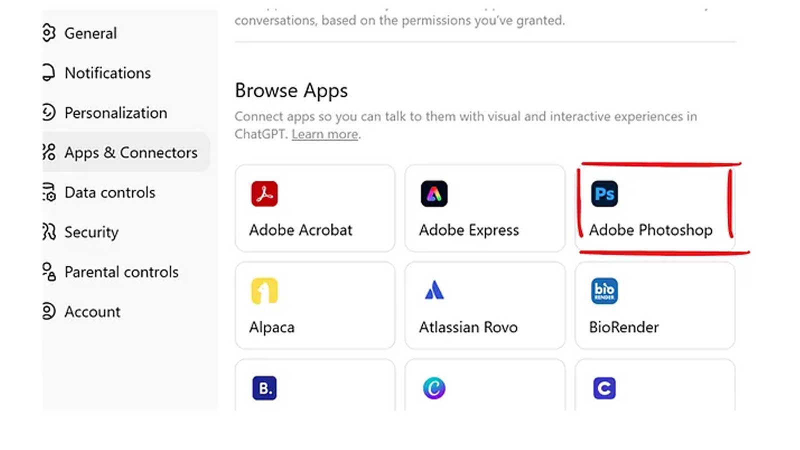 فعالسازی فتوشاپ در چت جی پی تی: راهنمای کامل ویرایش تصاویر با هوش مصنوعی 3 مراحل فعالسازی و اتصال فتوشاپ در ChatGPT