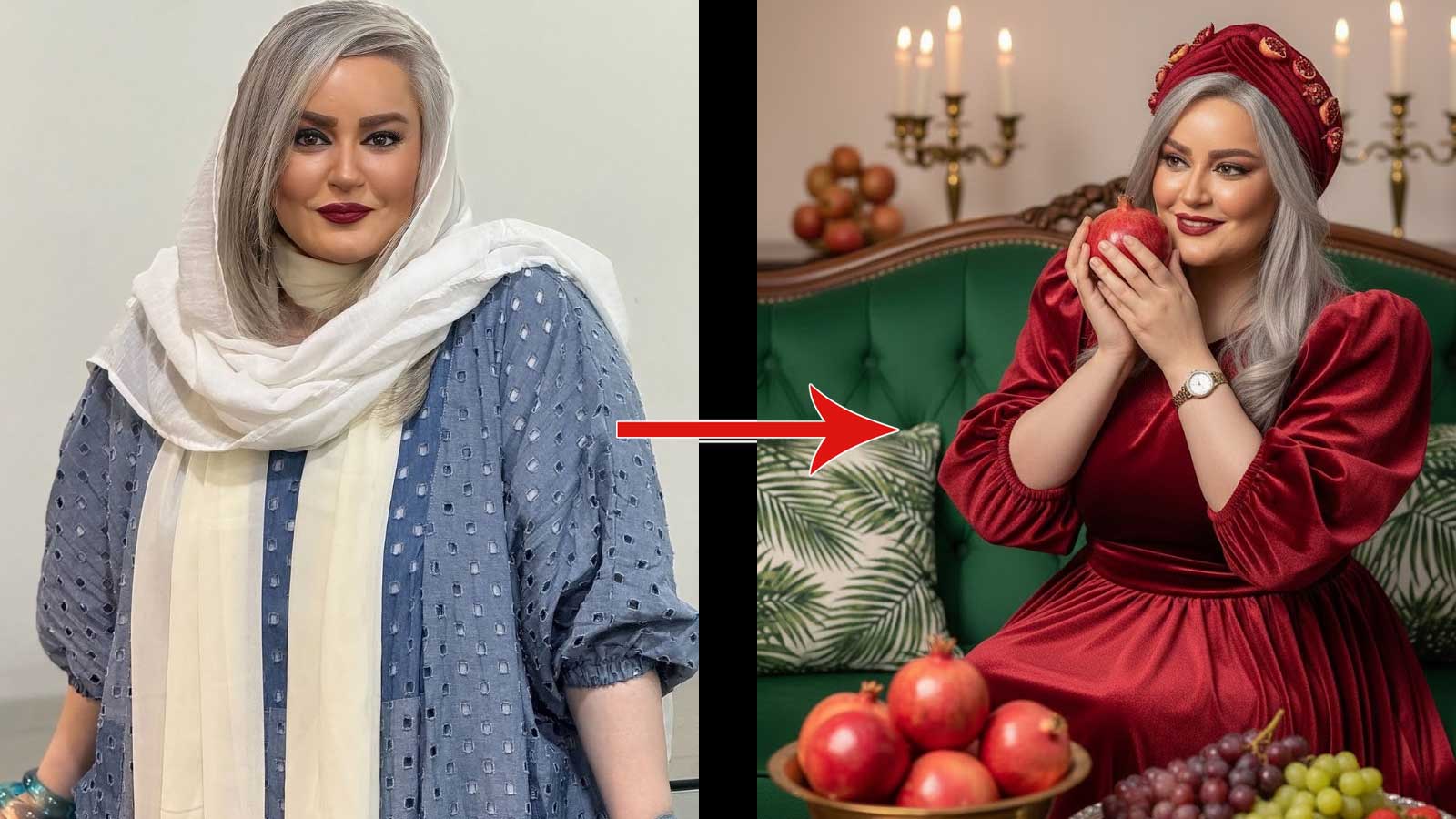 چگونه زیباترین عکس پروفایل یلدا را با هوش مصنوعی بسازیم؟ راهنمای کامل پرترههای آتلیهای + پرامپت 4 مراحل تولید عکس یلدا با Gemini