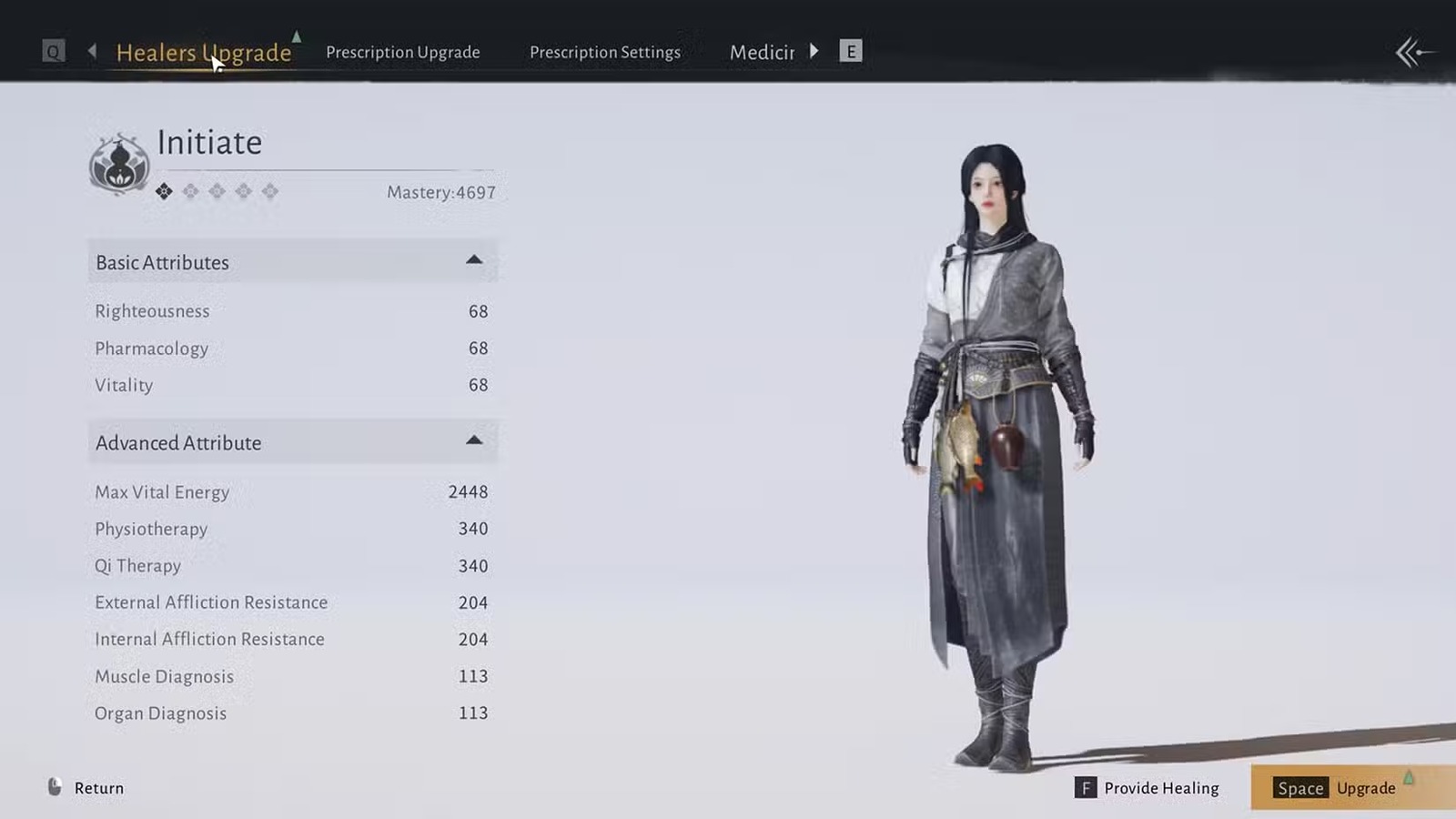 راهنمای حرفه درمانگری در Where Winds Meet 14 راه های درمانگری در Where Winds Meet - تشخیص بیماری با Wind Sense
روش های درمانگری در Where Winds Meet
درمان در Where Winds Meet
نسخه های درمانگری در Where Winds Meet