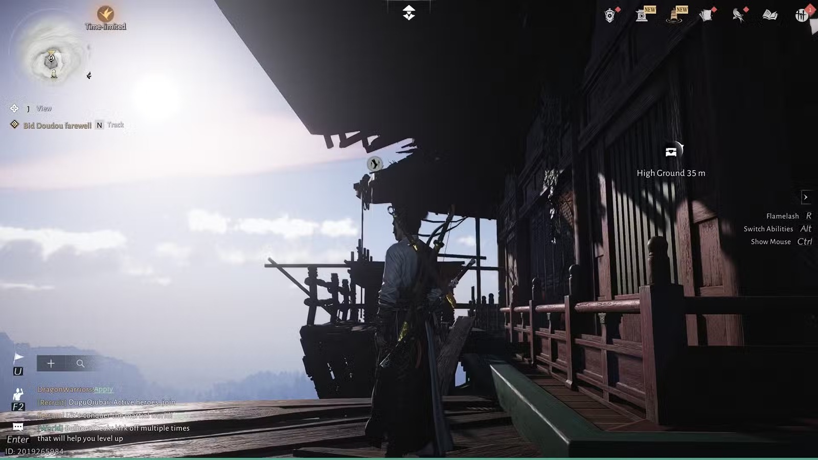 چگونه Bell of Demoncalm در Where Winds Meet را تعمیر کنیم؟ 8 راهنمای تعمیر Bell of Demoncalm در Where Winds Meet
آموزش تعمیر Bell of Demoncalm در Where Winds Meet
مکان Bell of Demoncalm در Where Winds Meet - بالای برج Peace Bell Tower
مکان Bell of Demoncalm در Where Winds Meet روی نقشه