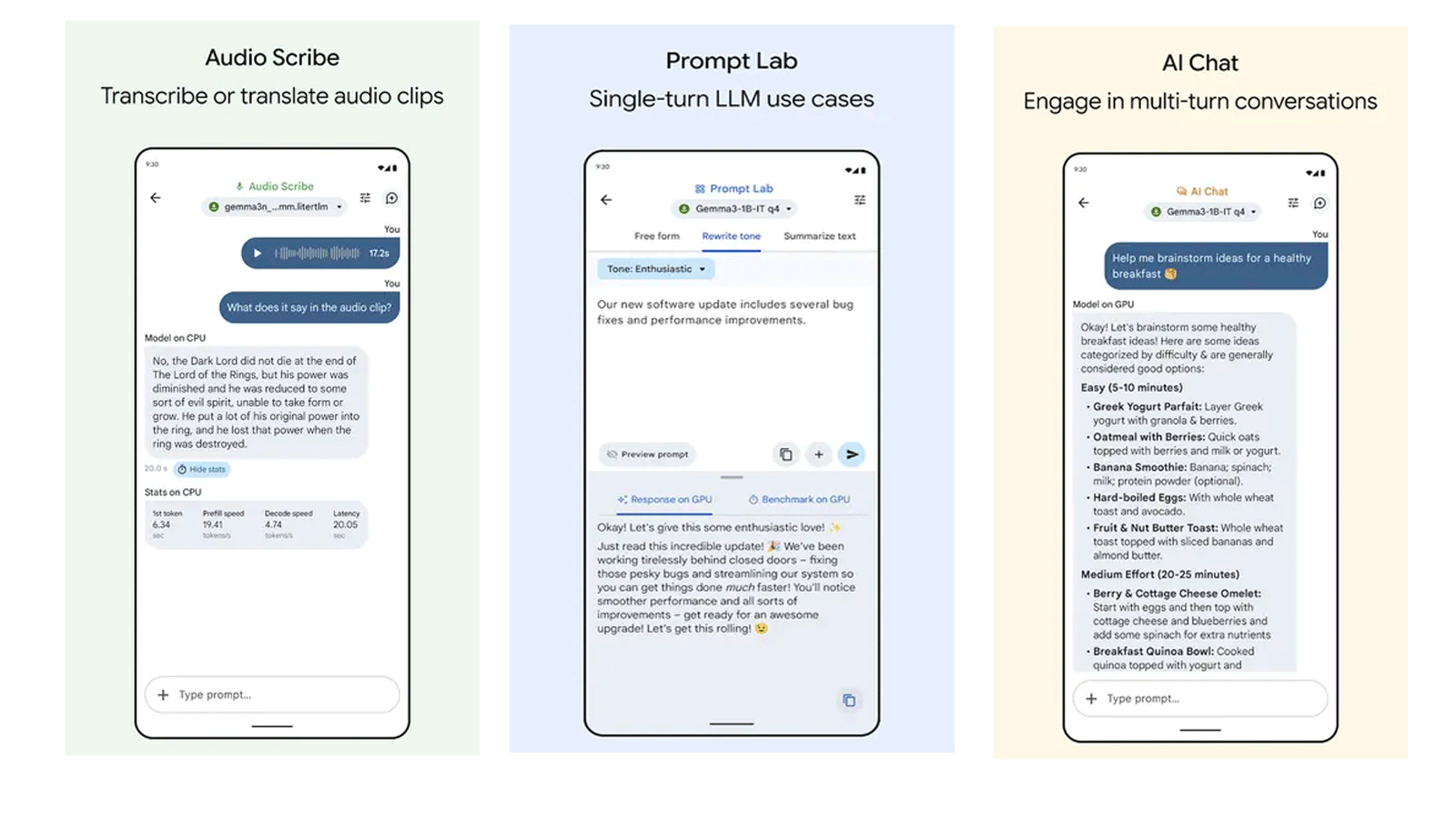 هوش مصنوعی آفلاین برای اندروید؛ دانلود Google AI Edge Gallery 4 قابلیتهای نرم افزار Google AI Edge Gallery؛ هوش مصنوعی آفلاین برای اندروید